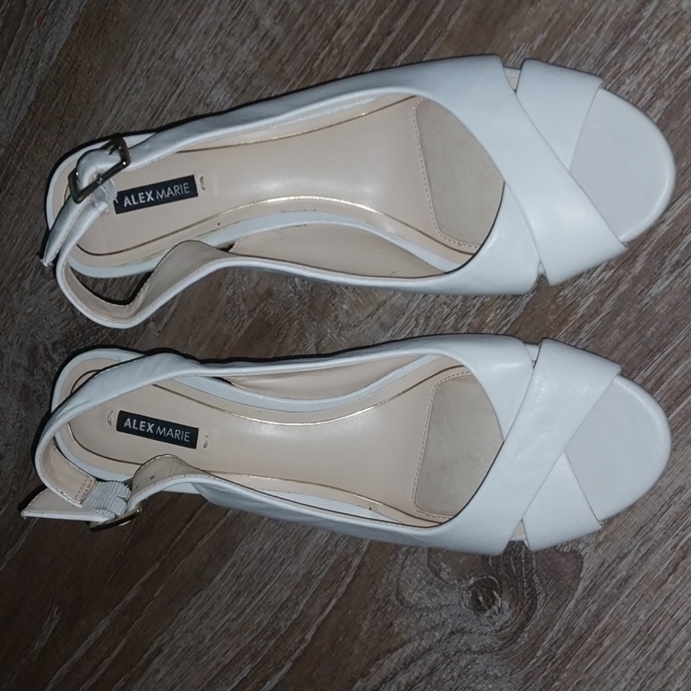 Alex Marie peak toe wedge sandles worn 1X 8.5 - Picture 2 of 5